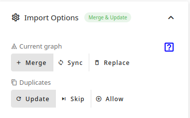Import Options Panel