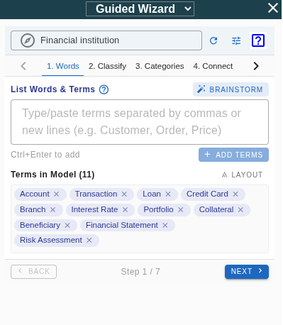 Guided Wizard in Right Sidebar
